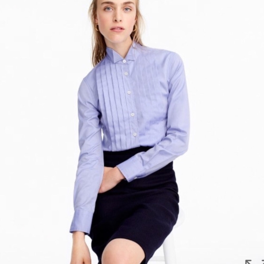 Thomas Mason for J Crew tuxedo shirt